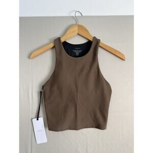 Varley Let’s Move Rib Kempton Bra Carob Brown Longline Size S NWT Yoga Active